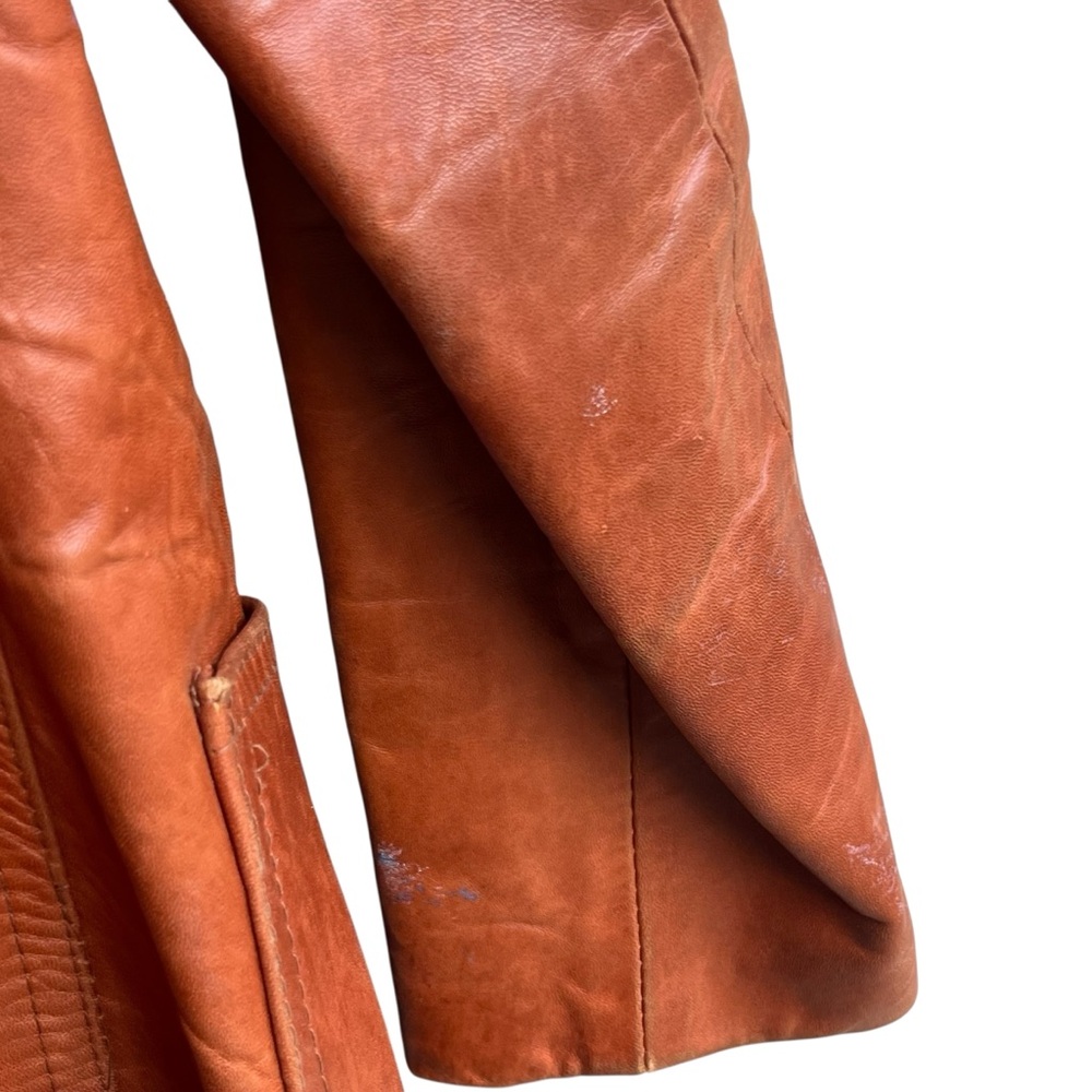 Sheep Mate’s Leather Jacket Vintage 70s Disco retro - Picture 3 of 14
